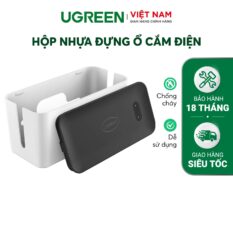 Hộp nhựa đựng ổ cắm điện UGREEN LP110 - Sắp xếp dây điện gọn gàng bảo vệ an toàn cho trẻ em nhựa ABS siêu bền và chống cháy