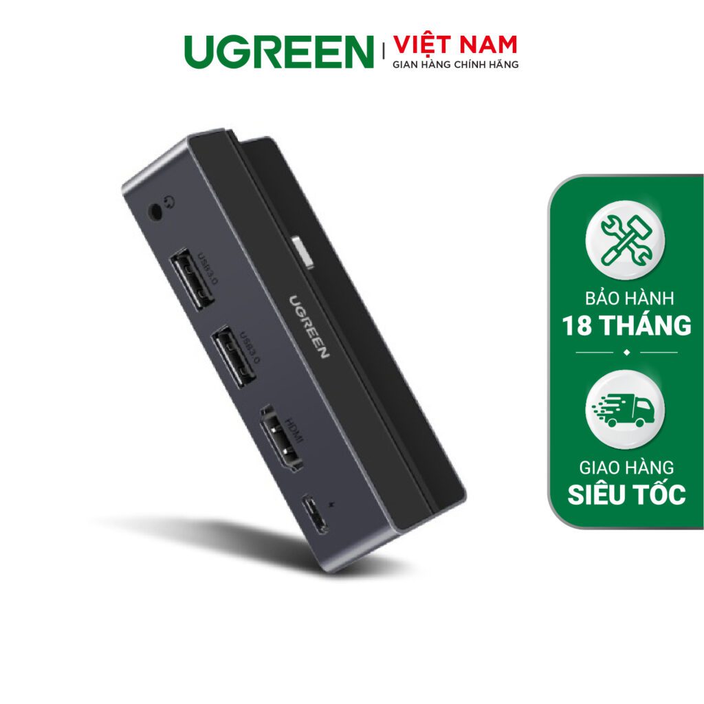Hub Type C 6 in 1 HDMI 4K 60Hz/Hub USB 3.0/LAN/PD 100W Ugreen 45000