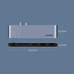 Hub Type C UGREEN 50984 Sang Hdmi + 3*USB 3.0 Ports + Gigabit Lan + Type-C PD