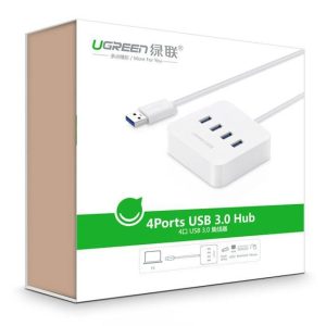 Hub USB 3.0 ra 4 cổng USB 3.0 hỗ trợ nguồn DC 5V/2A dài 0,5-1.5m UGREEN CR118 11 Hub USB 3.0 ra 4 cổng USB 3.0 hỗ trợ nguồn DC 5V/2A dài 0,5-1.5m UGREEN CR118