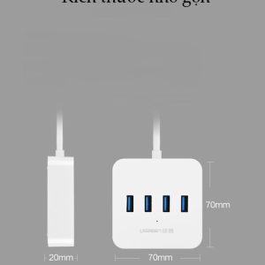 Hub USB 3.0 ra 4 cổng USB 3.0 hỗ trợ nguồn DC 5V/2A dài 0,5-1.5m UGREEN CR118 14 Hub USB 3.0 ra 4 cổng USB 3.0 hỗ trợ nguồn DC 5V/2A dài 0,5-1.5m UGREEN CR118