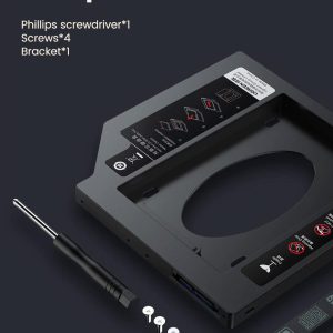 Khay đựng ổ cứng 2.5" cho Laptop có ổ CD mỏng 9.5mm UGREEN 70657 cao cấp 9 Khay đựng ổ cứng 2.5" cho Laptop có ổ CD mỏng 9.5mm UGREEN 70657 cao cấp