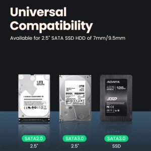 Khay đựng ổ cứng 2.5" cho Laptop có ổ CD mỏng 9.5mm UGREEN 70657 cao cấp 10 Khay đựng ổ cứng 2.5" cho Laptop có ổ CD mỏng 9.5mm UGREEN 70657 cao cấp