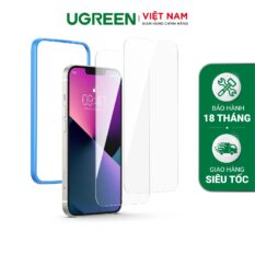 Kính cường lực UGREEN SP207 - Dành cho iPhone Pro Max, kích thước 6.7inch - Độ cứng 9H chống xước, bám vân tay - Đi kèm bộ phụ kiện tự lắp đặt