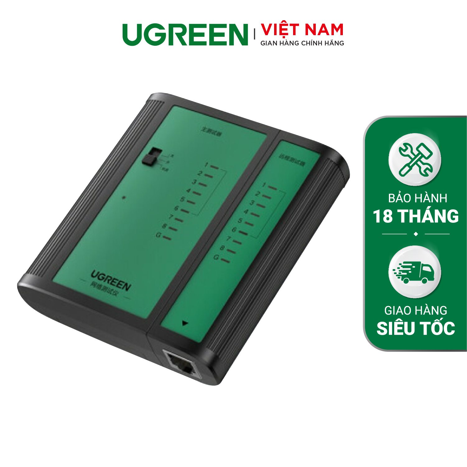 Máy test cáp mạng UGREEN 10950 - Đèn LED báo tín hiệu - Khả năng tương thích rộng – Ugreen Việt Nam