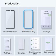 Miếng dán cường lực Xiaomi 8 UGREEN SP124 - Dán tràn viền HD - Độ cứng 9H hống trầy xước, bám vân tay (2 miếng/hộp)