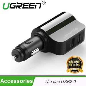 Tẩu sạc xe hơi/ ô tô 2 cổng USB 2.0 UGREEN CD115 20394