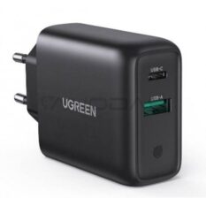 Sạc nhanh chuẩn quick charge 3.0 4.0 sạc USB A type C 36W QC4.0 màu đen Ugreen CD170 10217