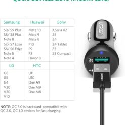 Tẩu sạc nhanh ô tô UGREEN CD114 - Sạc nhanh Quick Charge 3.0 dòng 3A, sạc đồng thời 2 thiết bị cùng lúc - Bảo hành 18 tháng