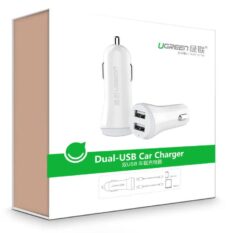 Tẩu sạc nhanh ô tô UGREEN CD115 - Sạc 2 cổng USB cùng lúc