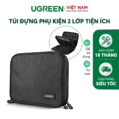 Túi 2 lớp tiện ích đựng phụ kiện UGREEN 50147 - Kích thước 24.5x17.5x5 cm Chống shock, chống trầy xước