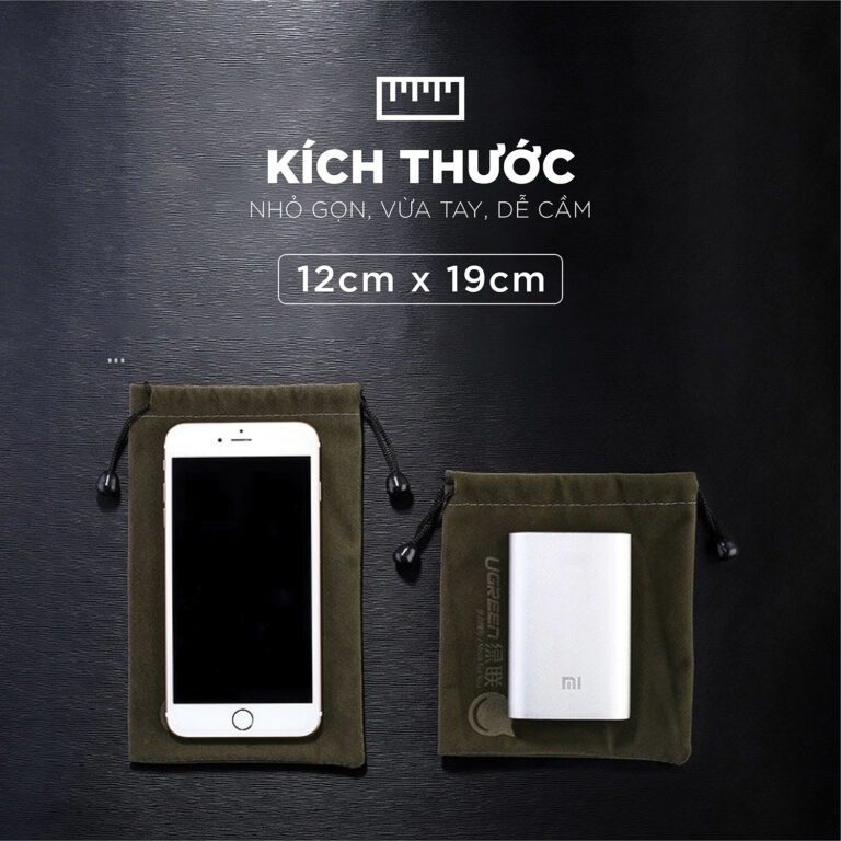 Túi đựng phụ kiện UGREEN 20319 - Kích thước 12x9cm Chống thấm nước, dây rút tiện lợi - Hình ảnh 4