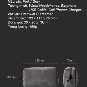 Túi đựng phụ kiện UGREEN LP285 - Chất liệu bằng da PU cao cấp, chống thấm nước 12 Túi đựng phụ kiện UGREEN LP285 - Chất liệu bằng da PU cao cấp, chống thấm nước
