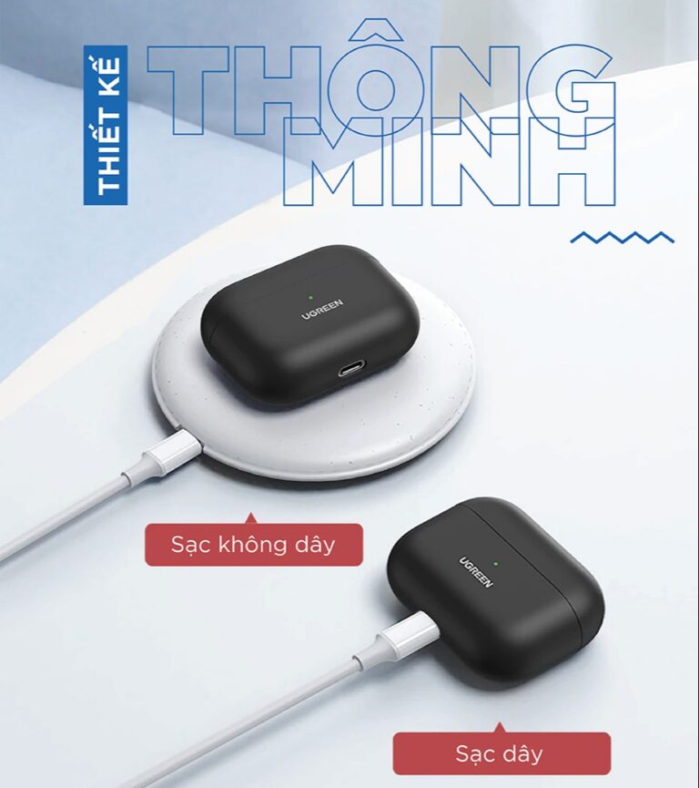 Vỏ case đựng Airpods Pro UGREEN LP234 - Hỗ trợ sạc không dây, chống trầy xước, bám vân tay - Hàng phân phối chính thức
