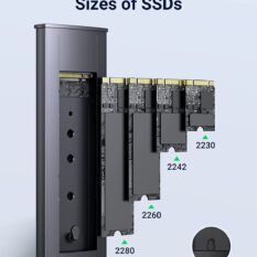 Vỏ đựng ổ cứng SSD M.2 B-Key & M+B Key NVME/PCIE GEN2 tốc độ 10Gbps Ugreen 70691 cao cấp (Max 2TB) - Hàng Chính Hãng