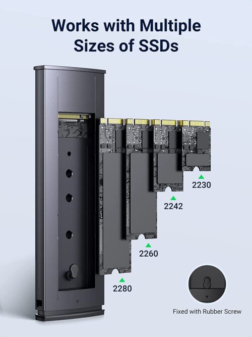 Vỏ đựng ổ cứng SSD M.2 B-Key & M+B Key NVME/PCIE GEN2 tốc độ 10Gbps Ugreen 70691 cao cấp (Max 2TB) - Hàng Chính Hãng