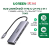 Bộ chuyển đổi USB Type C sang HDMI, USB 3.0, đọc thẻ SD/TF, hỗ trợ sạc PD Ugreen 70411