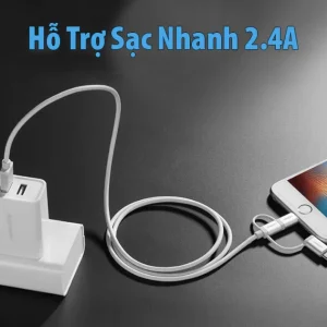 Cáp sạc nhanh và truyền dữ liệu 3 trong 1 Ugreen US186