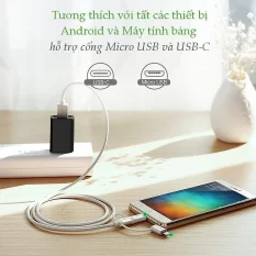 Cáp sạc và truyền dữ liệu 3 trong 1 Ugreen US186