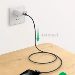 Dây cáp sạc nhanh Lightning type C Ugreen US305 US vuông góc
