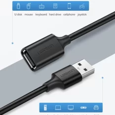 Dây nối dài USB 2.0 UGREEN US103 USB-A đực sang USB-A Cái