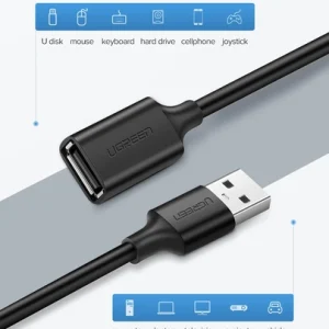 Dây nối dài USB 2.0 UGREEN US103 USB-A đực sang USB-A Cái 14 Dây nối dài USB 2.0 UGREEN US103 USB-A đực sang USB-A Cái