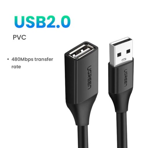 Dây nối dài USB 2.0 UGREEN US103 USB-A đực sang USB-A Cái