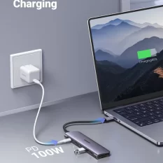 Hub Type-C 7 cổng Ugreen 15214, 2xUSB-A 3.0 +USB-C+HDMI 4K@30Hz + PD 100W