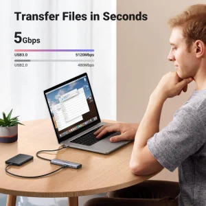 Ugreen 15395 Hub type C 2 cổng USB-A 3.0 và 2 cổng USB-C