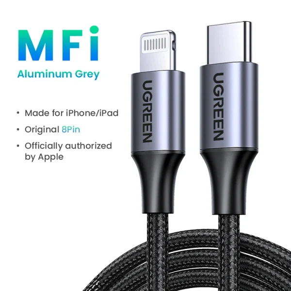 Cáp sạc nhanh dài 2m – Lựa chọn hoàn hảo cho xe hơi và du lịch 13 UGREEN-MFi-USB-C-to-Lightning-Cable-PD20W-Fast-Charging-for-iPhone-14-13-12-Pro