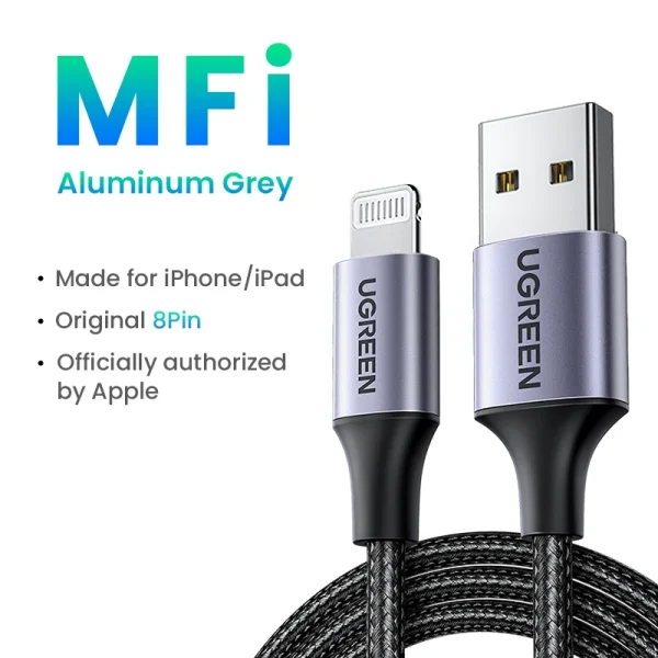 Cáp sạc nhanh: Tốc độ trong tầm tay, năng lượng luôn sẵn sàng 7 UGREEN-MFi-USB-Cable-for-iPhone-14-13-12-Pro-Max-2-4A-Fast-Charging-Lightning
