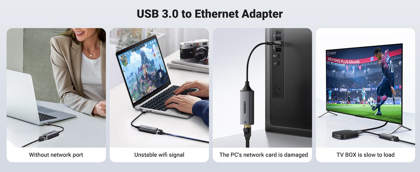 Bộ chuyển đổi USB 3.0 sang LAN tương thích rộng