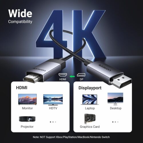 Cáp chuyển đổi DisplayPort to HDMI 4K Ugreen DP119