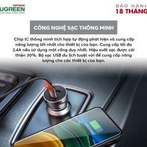 Tẩu sạc UGREEN 2 cổng USB ED018 13 Tẩu sạc UGREEN 2 cổng USB ED018
