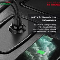 Tẩu sạc Ugreen 2 cổng USB ED018