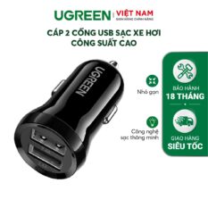 Tẩu sạc Ugreen 2 cổng USB ED018