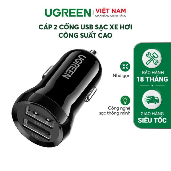 Tẩu sạc UGREEN 2 cổng USB ED018 - Hình ảnh 8