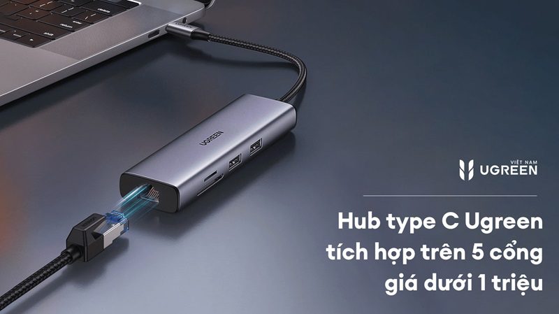 Những dòng Hub Type C trên 5 cổng chính hãng Ugreen dưới 1 triệu 6 cáp type c