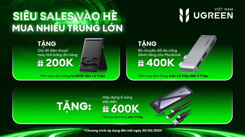 [UGREEN VIỆT NAM] SIÊU SALE VÀO HÈ - MUA NHIỀU TRÚNG LỚN!