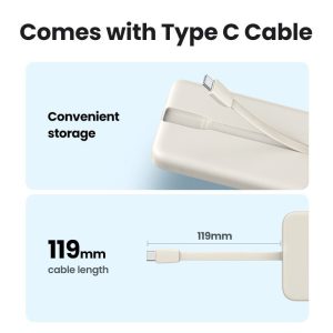 Pin sạc dự phòng 10000mAh kèm cáp Type C UGREEN PB504