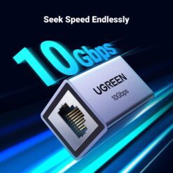 Ugreen 15117 Đầu nối mạng 10Gbps vỏ nhôm
