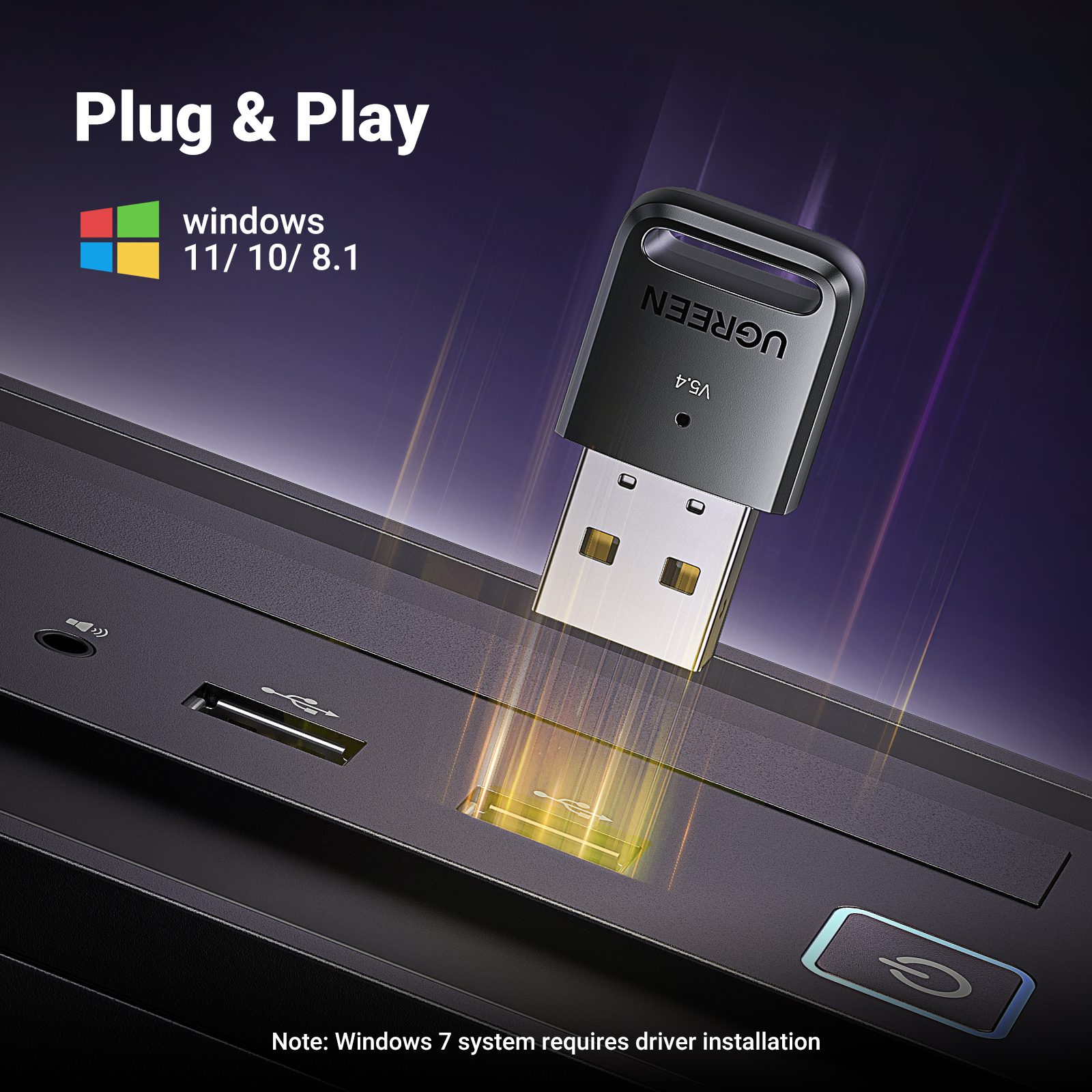 Ugreen CM748 - USB Bluetooth v5.4 Kết Nối Đồng Thời 5 Thiết Bị