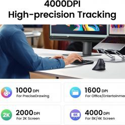 Ugreen MU008 - Chuột Bluetooth Công Thái Học Tích Hợp Wifi 2.4G