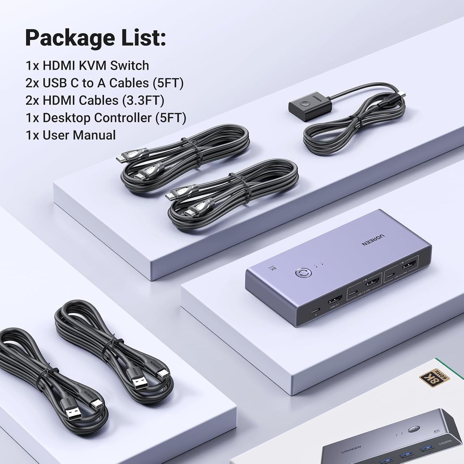 Bộ chuyển KVM HDMI Ugreen 8K60Hz 2 vào 1 ra Ugreen CM692 10 Bộ chuyển KVM HDMI Ugreen 8K60Hz 2 vào 1 ra Ugreen CM692 - Ảnh 10