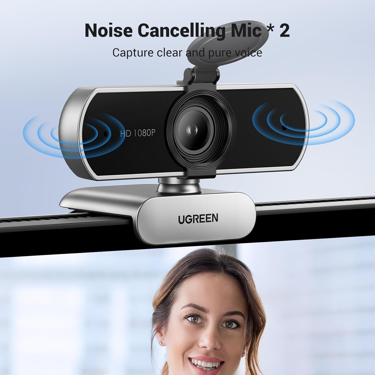 Webcam Ugreen CM678 15728 Full HD 1080P@30FPS 4 Webcam Ugreen CM678 15728 Full HD 1080P@30FPS - Hình ảnh 4