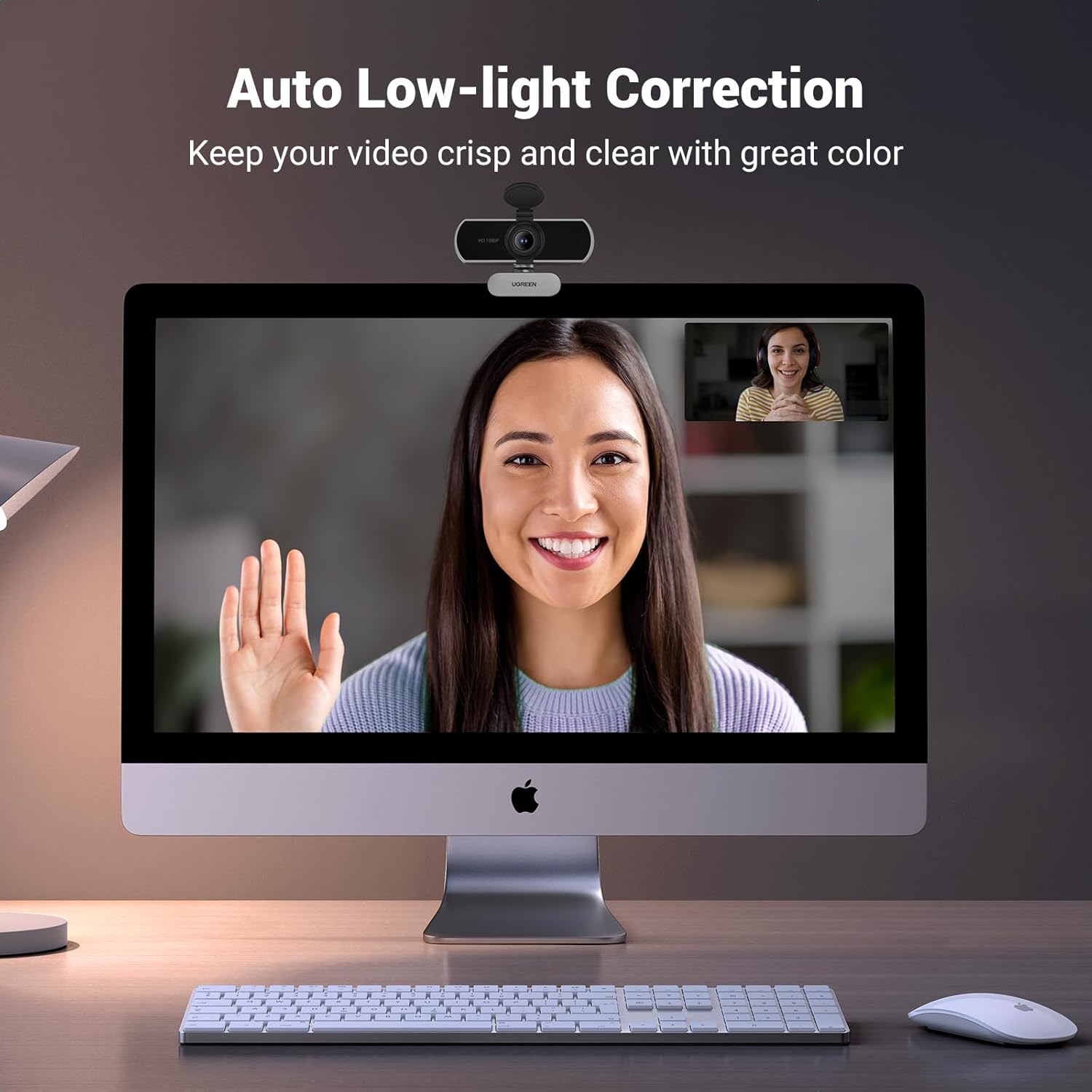 Webcam Ugreen CM678 15728 Full HD 1080P@30FPS 2 Webcam Ugreen CM678 15728 Full HD 1080P@30FPS - Hình ảnh 2