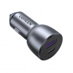 Tẩu sạc nhanh ô-tô 3 cổng 2C1A 30W Ugreen 40858