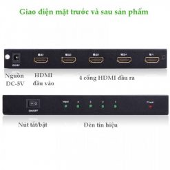 Bộ Chia HDMI 1 Ra 4 UGREEN 40202 – Hỗ Trợ Full HD, Tín Hiệu Ổn Định