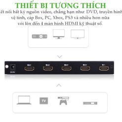Bộ Chia HDMI 1 Ra 4 UGREEN 40202 – Hỗ Trợ Full HD, Tín Hiệu Ổn Định