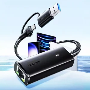 Bộ Chuyển Đổi USB-C/USB-A sang LAN 1.0Gbps UGREEN 15638